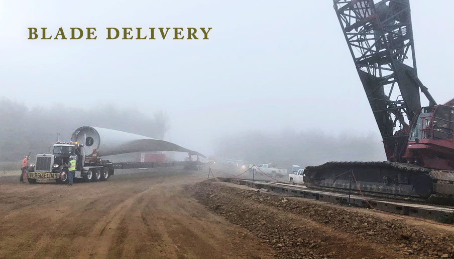 New Turbine Stakeout Blade Delivery